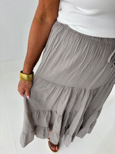 Load image into Gallery viewer, MADDY Taupe Gypsy Tiered Skirt
