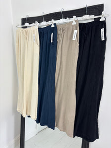 INDIA Black Linen Trouser