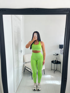 PAISLEY Green/Lime Seamless Fitness Set