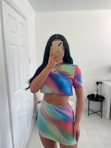 EVELYN Multi Coloured Glitter Co Ord