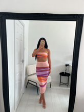 Load image into Gallery viewer, IZZY Pink/Purple Bandeau Co Ord
