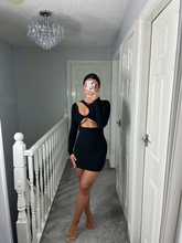 Load image into Gallery viewer, TISHA Black Cut Out Long Sleeve Dress
