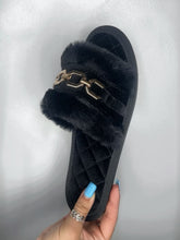 Load image into Gallery viewer, CASEY Black Luxury Slipper/Slider
