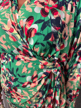 Load image into Gallery viewer, TIA Green Floral Wrap Dress
