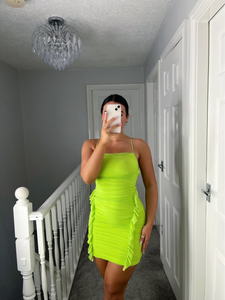 KIANA Lime Green Dress