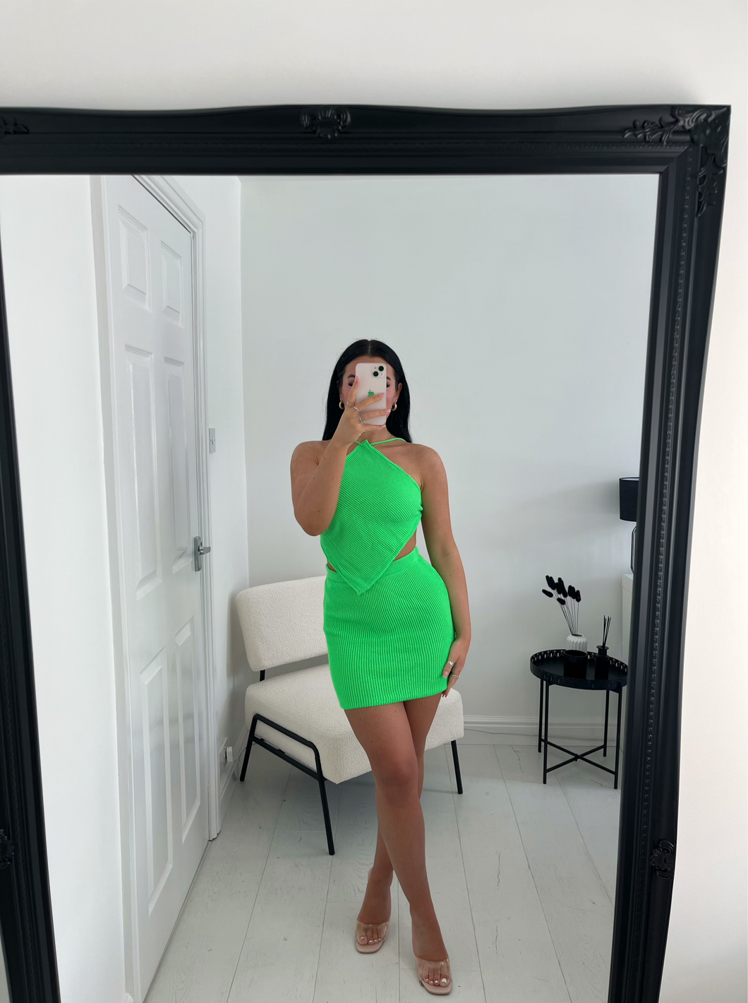 TAYLA Bright Green Soft Knitted Co Ord