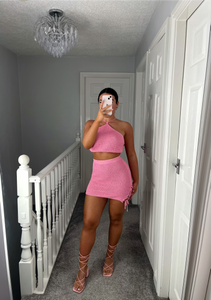 SOPHIA Pink Crochet Co Ord