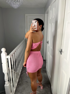 SOPHIA Pink Crochet Co Ord