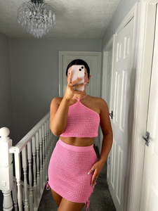 SOPHIA Pink Crochet Co Ord