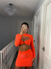 Load image into Gallery viewer, TAYLOR Neon Orange Cut Out Two Piece
