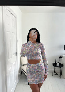 IMMY Patterned Pastel Mini Co Ord