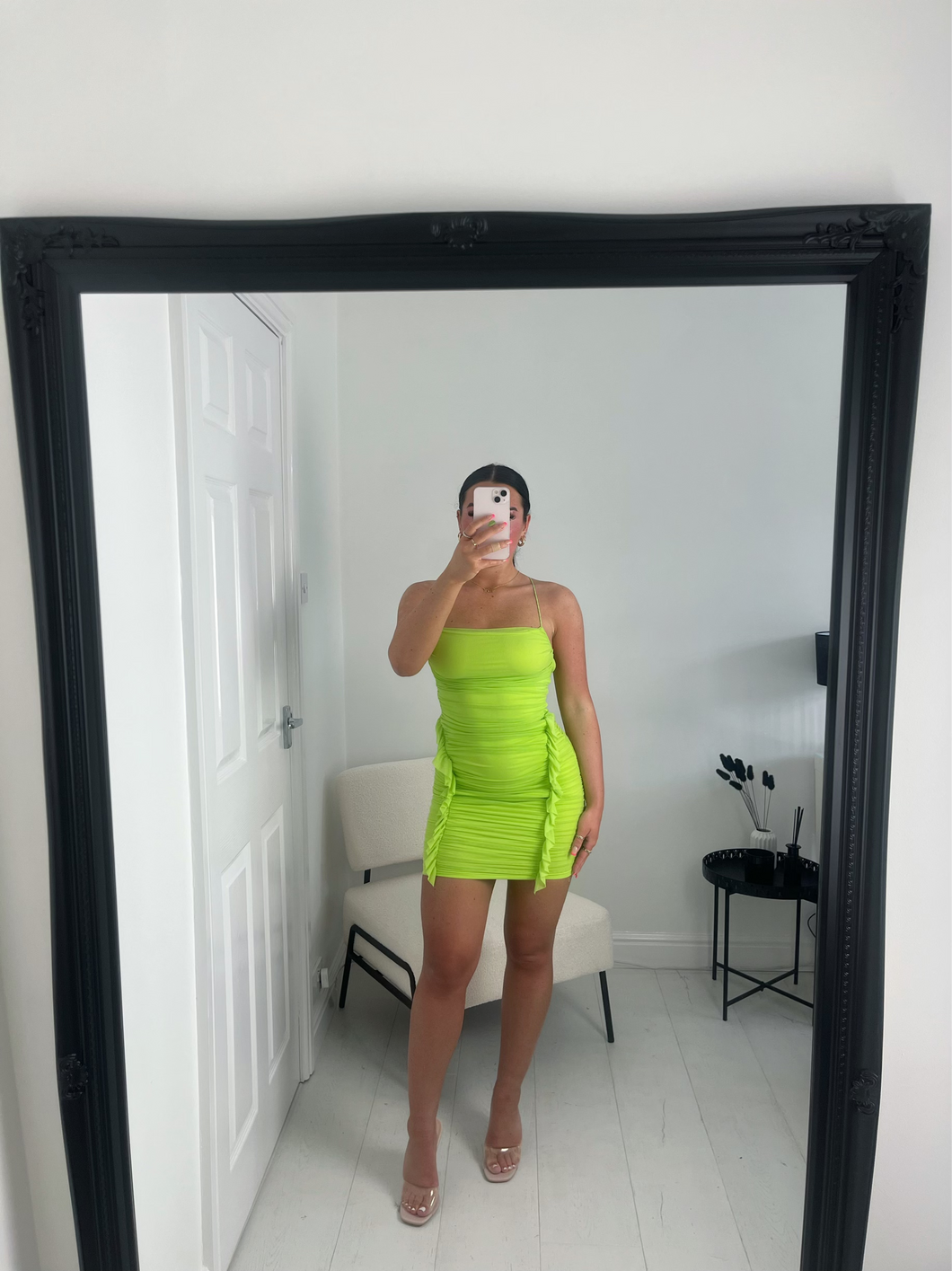 KIANA Lime Green Dress