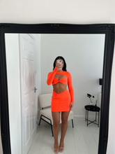 Load image into Gallery viewer, TAYLOR Neon Orange Cut Out Two Piece
