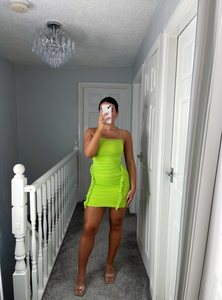 KIANA Lime Green Dress